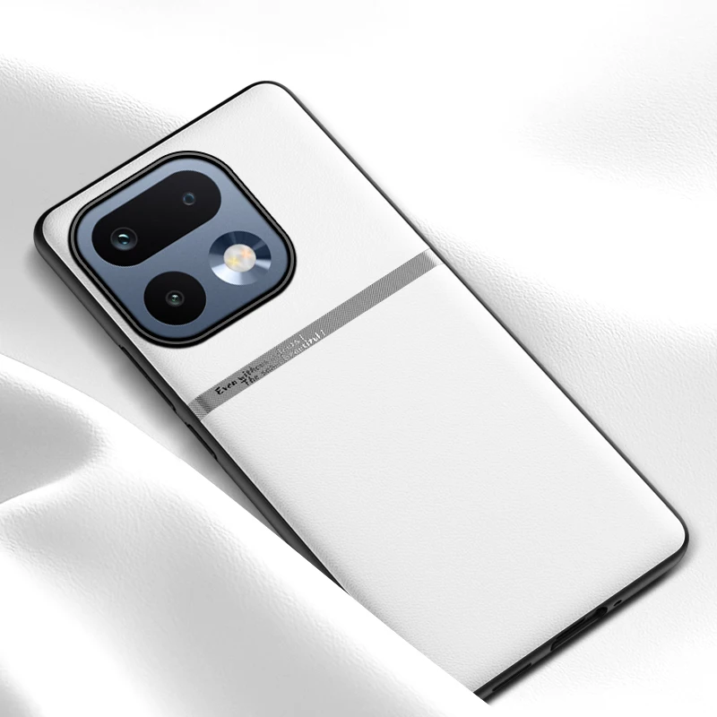 Luxurious Leather Shockproof Bumper Case with Skin-Friendly Feel