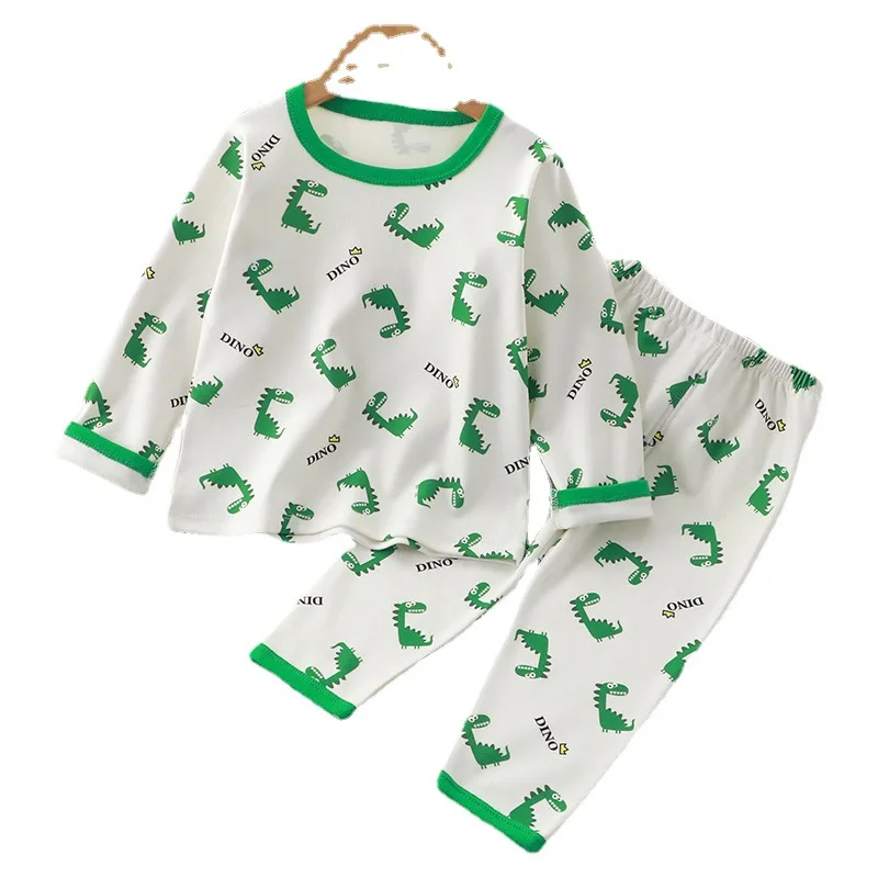 Children's underwear 2-5-8-12 year old baby clothes De Rong Warm Clothes Boys and Girls' Underwear Set Pajamas and home clothing