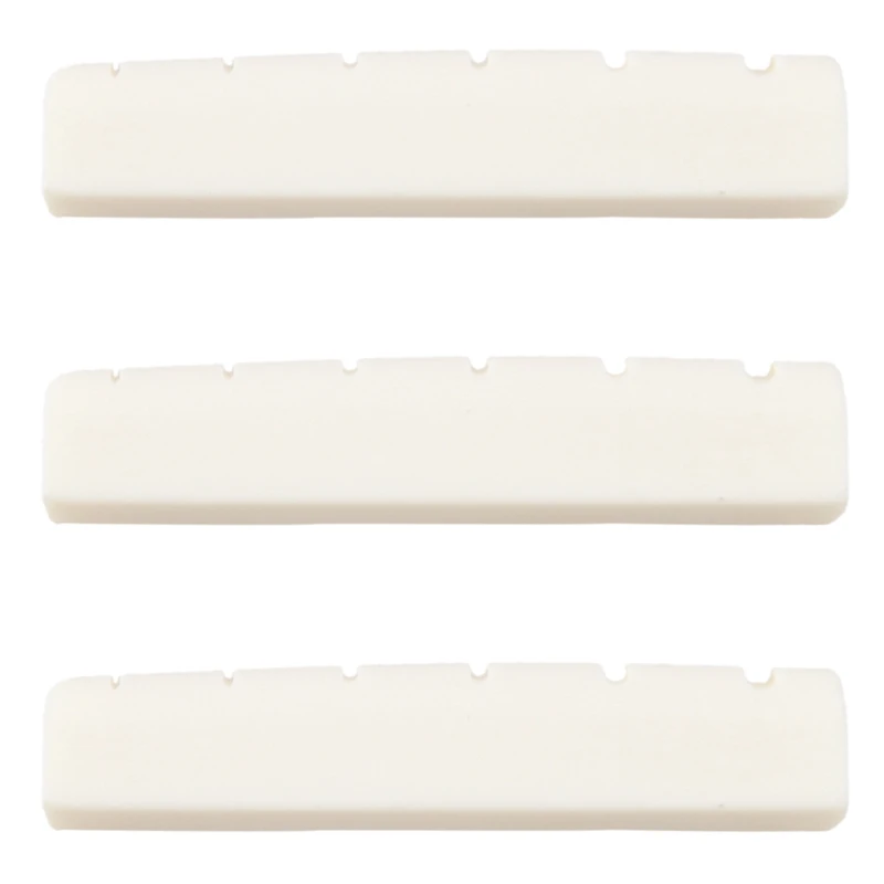 

3X Guitar Guitar Bridge Ivory Bone Bone Nut Saddle Acoustic Bridge Saddle