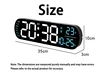 LED Digital Wall Clock Time Temperature Date Display Wall-mounted Adjustable Brightness Colors Remote Electronic Alarm Clock 6