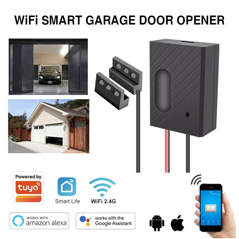 Slimme Deuropener Alexa Google Assistant Tuya App SOARFLY WiFi Garagedeuropener - Compatibel Met Alexa & Google, App-bediening, Geen Hub Nodig, 2,4 GHz Smart Deuropener Alexa Slimme Deuropener Alexa Google Assistant Tuya App SOARFLY WiFi Garagedeuropener - Compatibel Met Alexa & Google, App-bediening, Geen Hub Nodig, 2,4 GHz Smart Deuropener Alexa