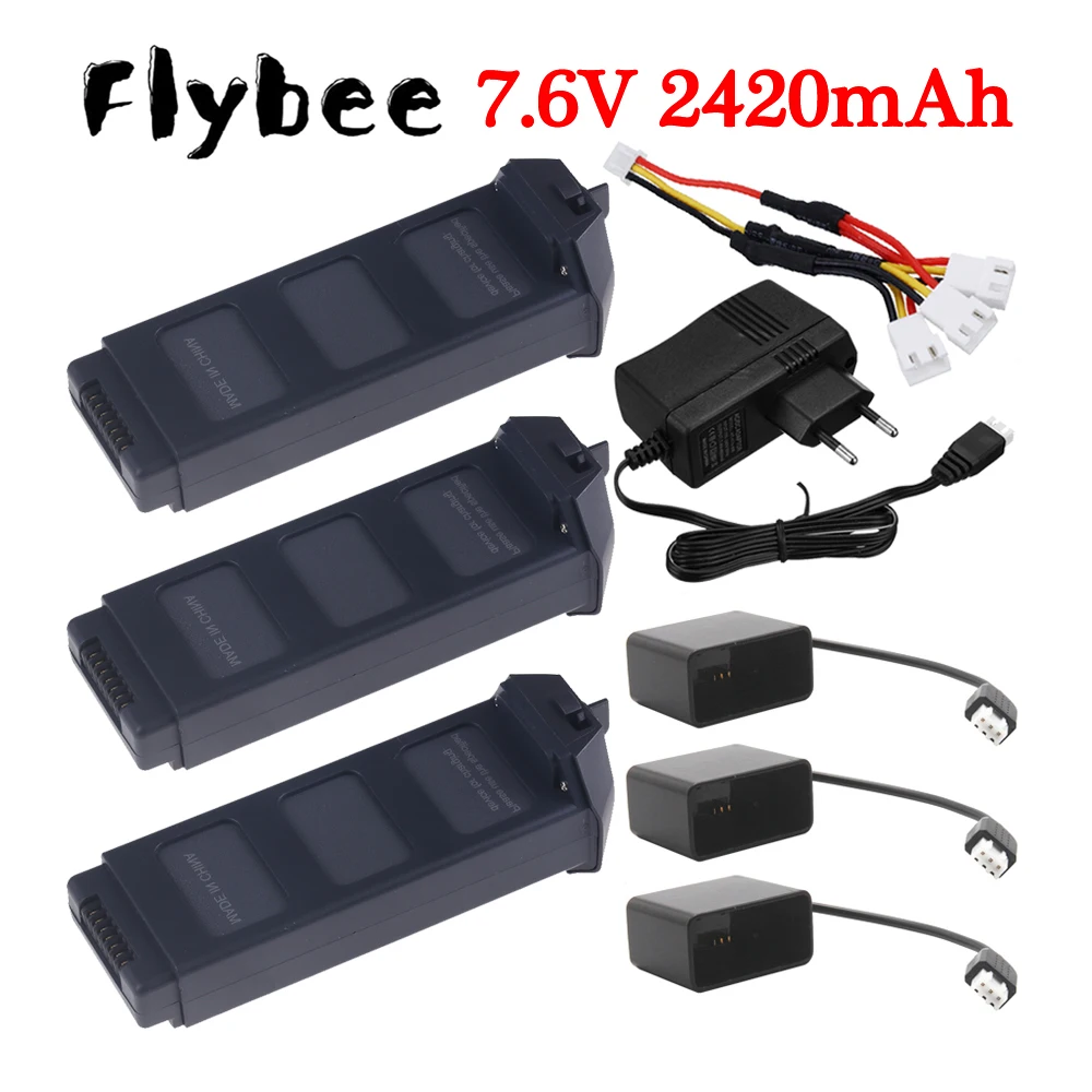 

Обновленный аккумулятор LiPo 2420 мАч 7,6 В/зарядное устройство для MJX R/C Bugs 5 Вт B5W 4K RC Quadcopter, запасная батарея 7,4 В, аккумулятор для X5 Pro Drone