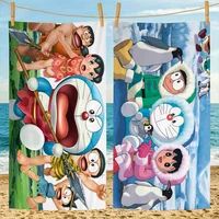 1pc Doraemon Cartoon Towel Microfiber Beach Towel Absorbent Quick dry Soft Yoga Swimming Resort Mountain Climbing Towel 1