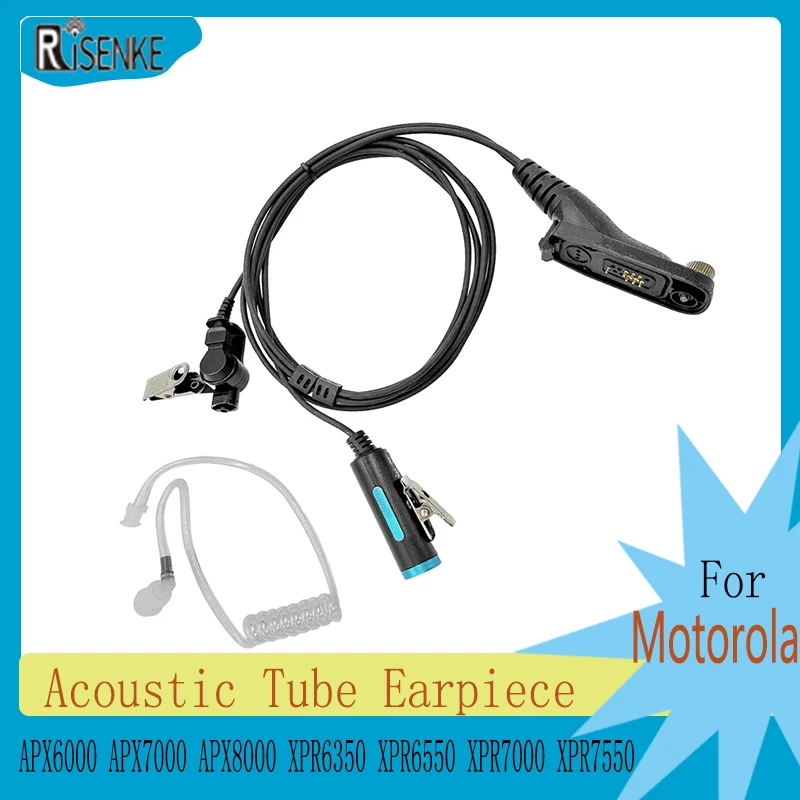 Acoustic Tube Earpiece Headset,Compatible with Motorola,APX1000,APX6000,APX7000,APX8000,XPR6000,XPR6350,XPR6550,XPR7000,XPR7550