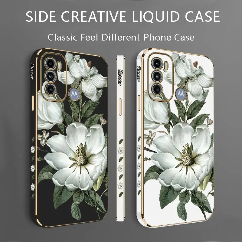 Blooming Jasmine Luxury Plating Phone Case Cover