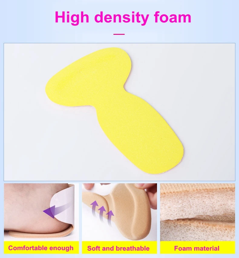 1Pair T-Shape High Heel Grips Liner Arch Support Insoles for Women