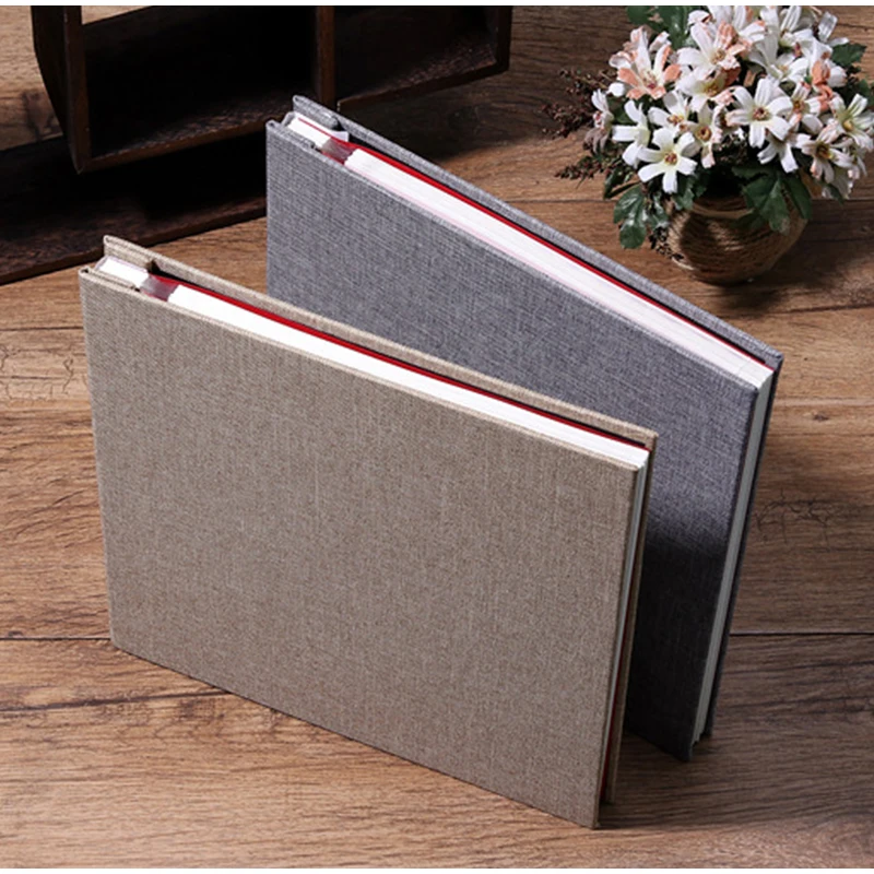 Description Picture 4 of itemAlbum Linen Self Adhesive Film Cover Photo Storage Album Family Friends Photo Storage DIY Decoration Commemorative Album