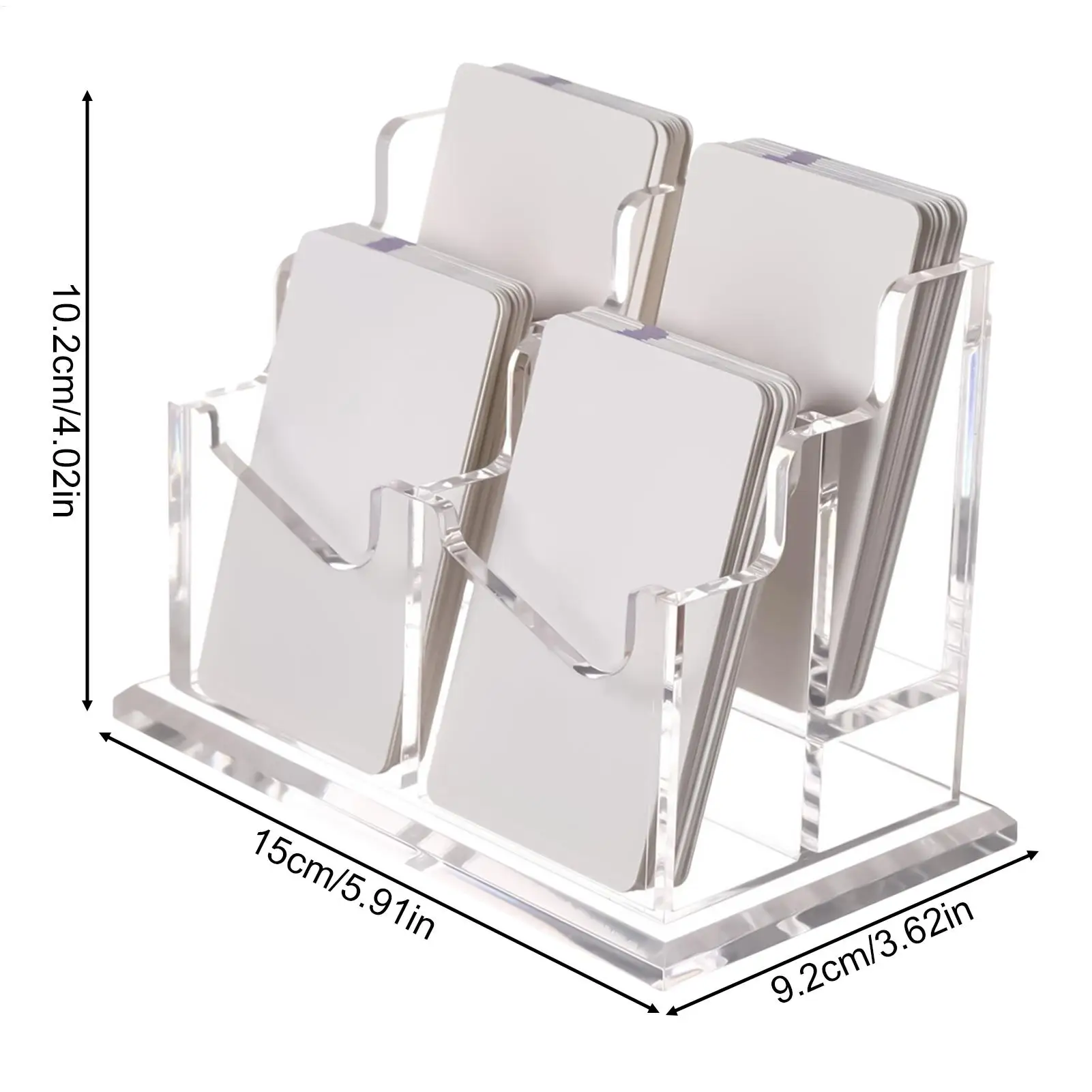 Acrylic Business Card Holder Clear Business Name Card Display Stand Multi-Slot Desktop Display Organizer Stand for Offices