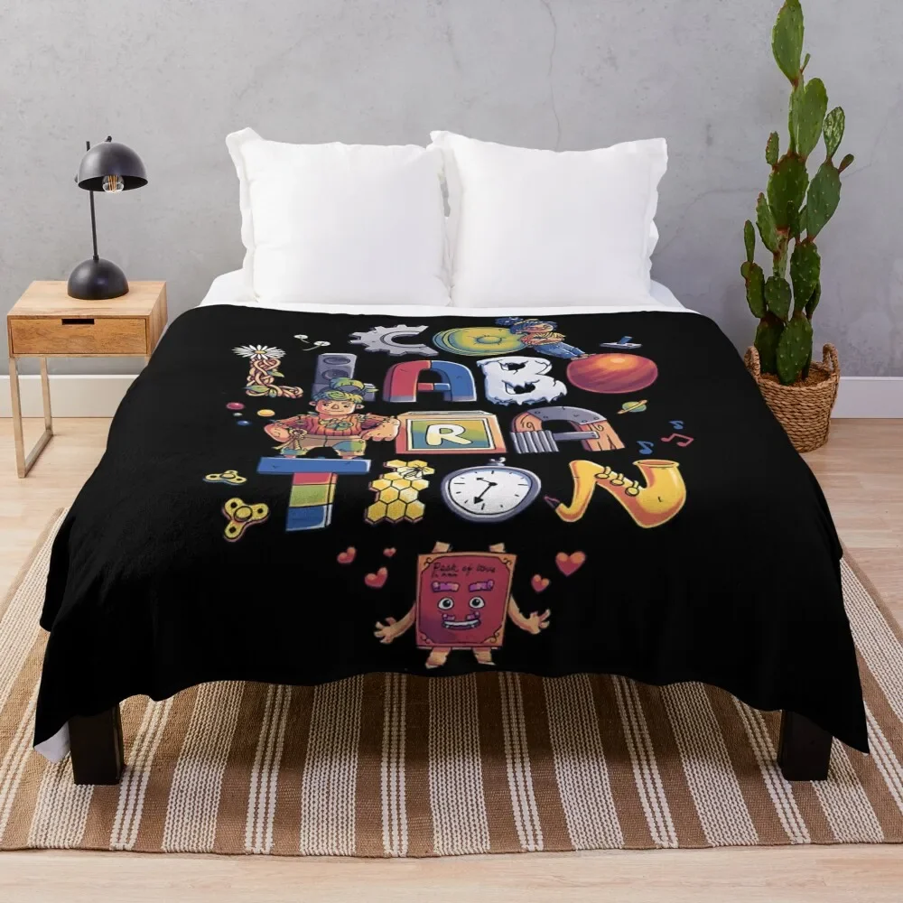 

Collaboration funny Throw Blanket Decoratives decorative Thermals For Travel Travel Blankets
