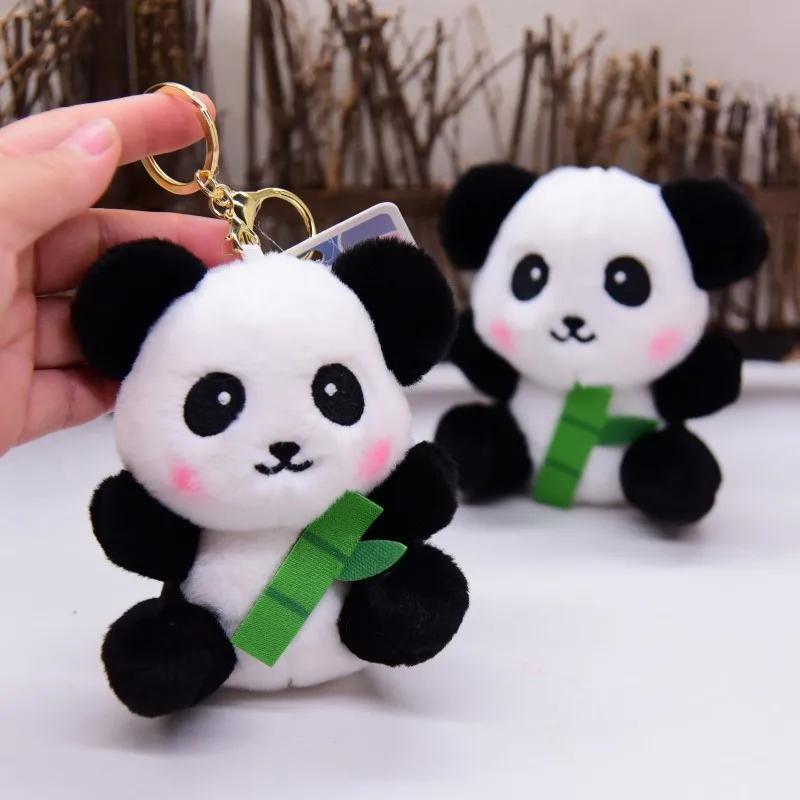 

Новинка, подвеска в виде гигантской панды из бамбука, реалистичный модный брелок, мягкий крутой декоративный милый подарок на день рождения