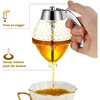 Acrylic Honey Dispenser Honey Jar Honey Pot Storage Containers Clear Syrup Jar Storage Bottle Kitchen Tools Portable Storage Pot 3