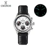 Cronos L6035 Chronograph 38.5mm Quartz Wristwatches Miyota 6S20 Black&White Panda Dial Sapphire Waterproof 10Bar BGW-9 Watches 1