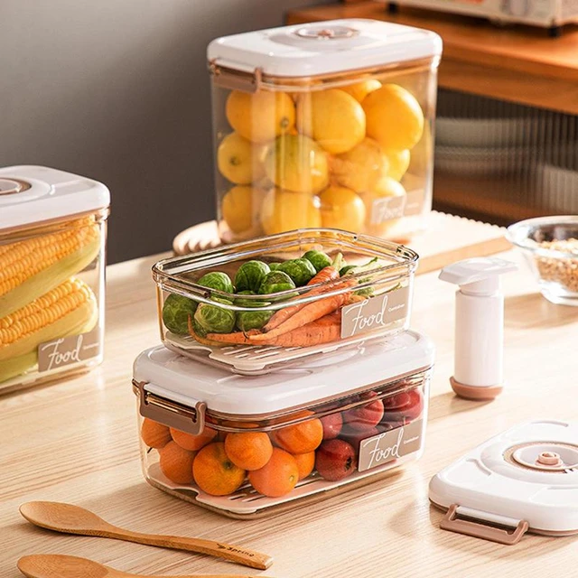 Glass Food Glass Storage Containers Lids  Kitchen Food Storage Container  Glass - Kitchen Vacuum Sealer Parts - Aliexpress