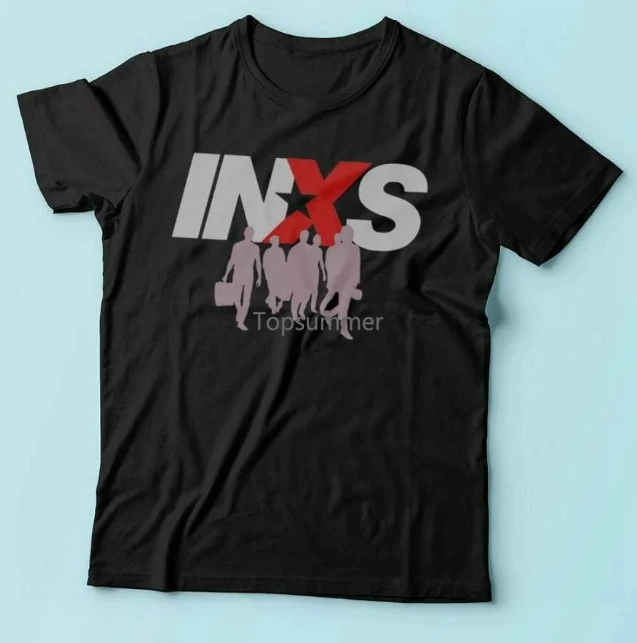 

Inxs T Shirt Hot Graphic-Art Shirt Short Sleeve New Black Shirt New