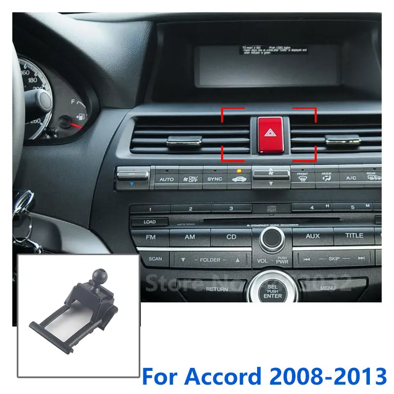 17mm Special Mounts Car Phone Holder GPS Supporting Fixed Bracket Air Outlet Base Accessories For Honda Accord 2008 -