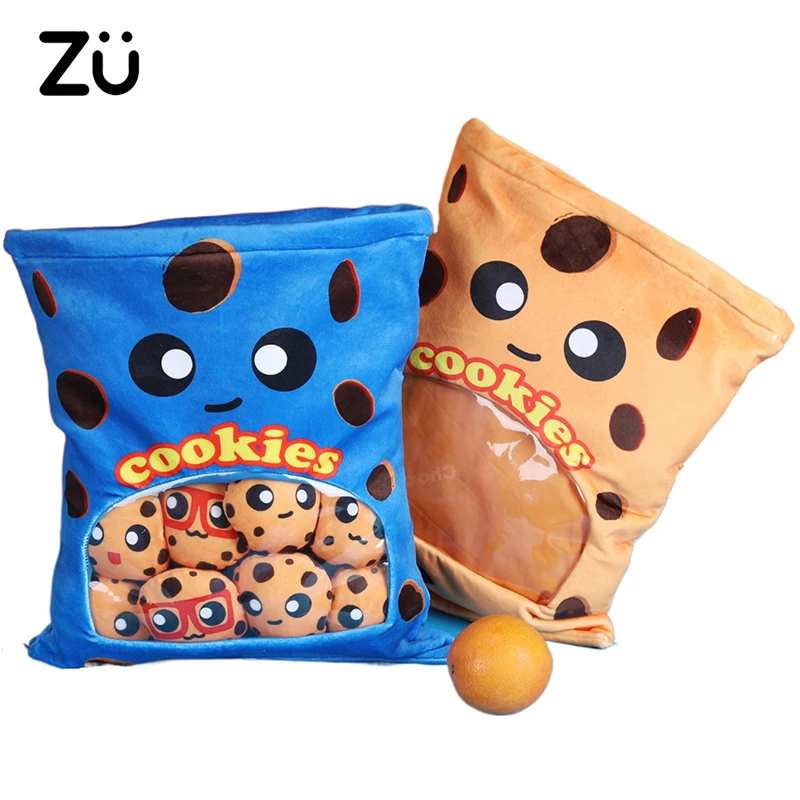 45cm Chocolate Chip Cookies Plush Toy Cute Fluffy Snacks Hug Pillow Kids Birthday Gift Sofa Home Decor 5 core terahertz energy quantum chip combination health insole mattress pillow bottom energy gathering micro along far chip stic