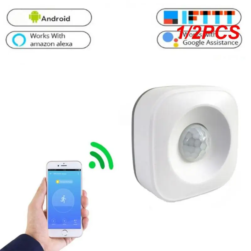 Tuya WIFI 스마트 PIR 모션 감지기, 움직임 센서, 스마트 라이프 앱, 무선 홈 자동화 시스템, Alexa Goole을 통한 1 개, 2 개