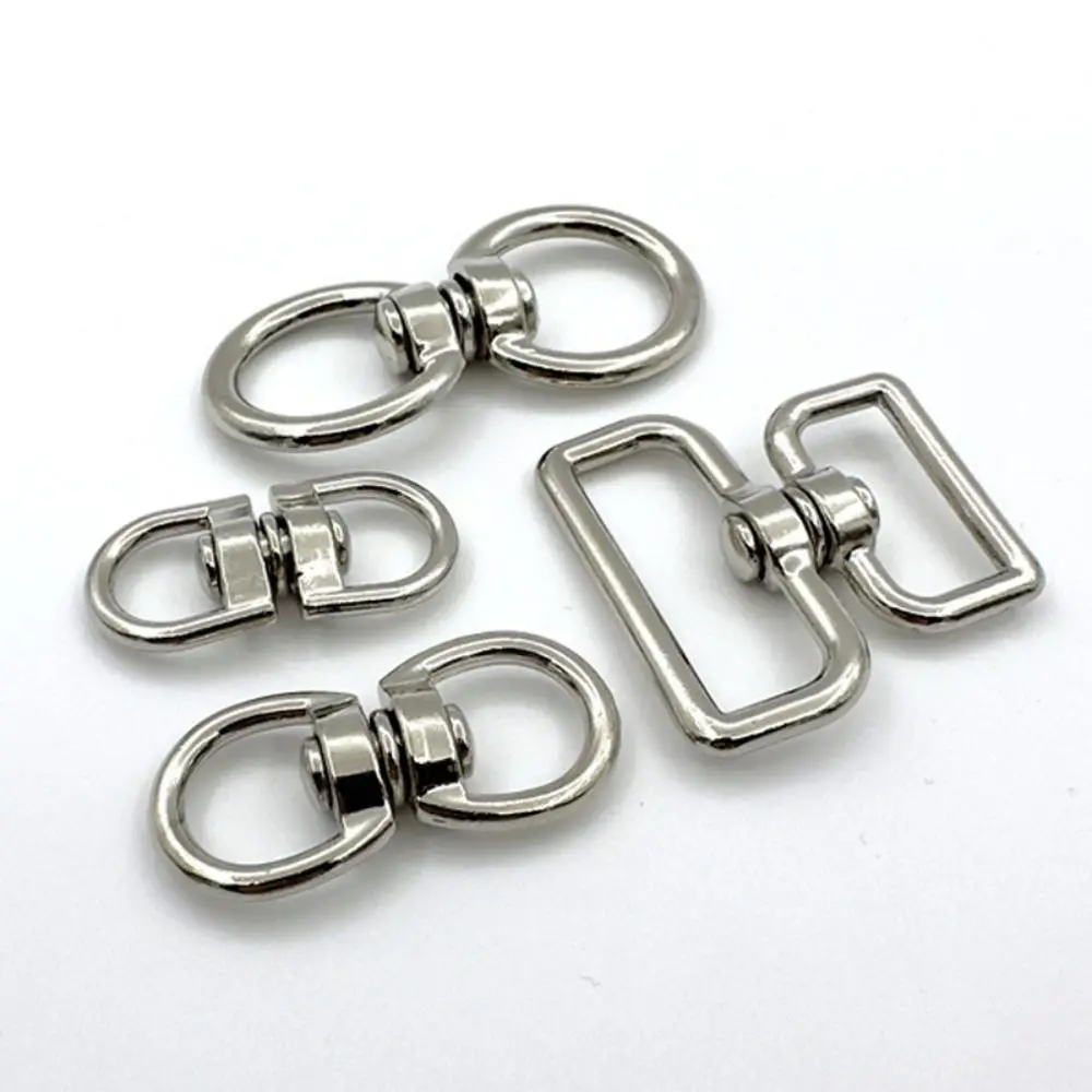 

3pcs Eight-Character Rotating Buckle Ring Silver Dog Chain Buckle Universal Connecting Ring for DIY Jewelry Accessories