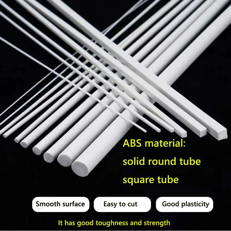 1/5/25/50pcs ABS plastic round rods for home,house sand table model  building stick