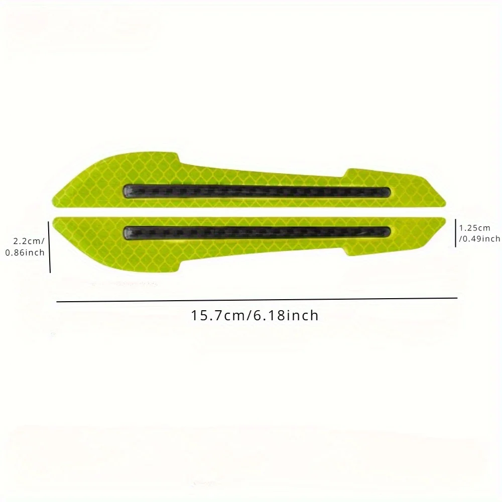 1Pair Car Rearview Mirror Reflective Sticker Door Leaf Board Tape For Auto Film Stickers Decorative Strip