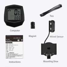  1PCS Waterproof Wired Digital Bike Ride Speedometer Odometer Bicycle Cycling Speed Counter Code Table Bicycle Accessories 
