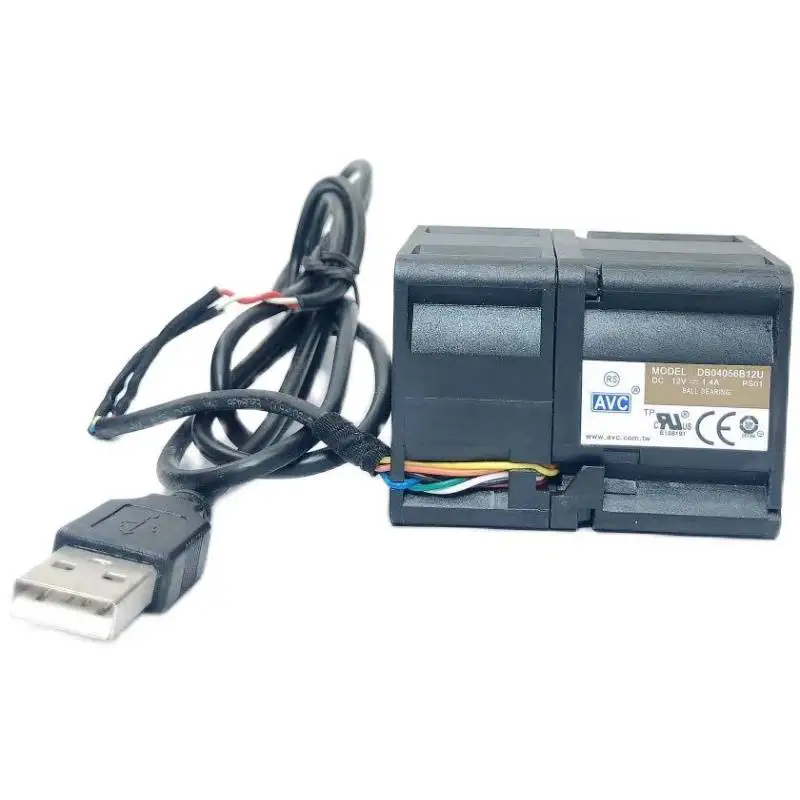 Ventilador de Refrigeração Original para Cpu Motor Duplo Alta Velocidade 12v 1.4a 4056 4cm Plugue Usb para Servidor Db04056b12u - Imagem 2