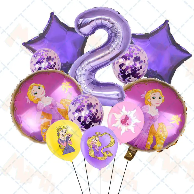 thumbnail image 1 of Globo enredado para fiesta de cumpleaños de niña, regalo, decoración del hogar, globo de látex rosa de Rapunzel de 12 pulgadas, decoración para baby shower y boda, 1 of 4