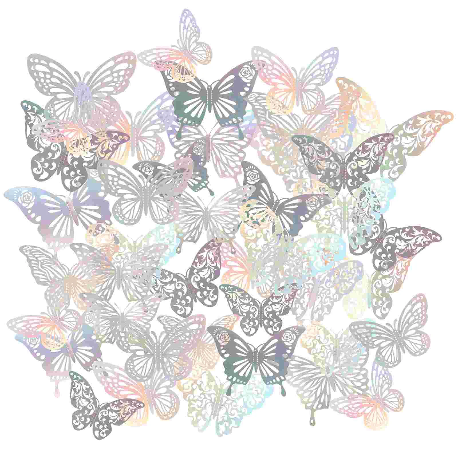 

72Pcs Butterfly Wall Decors Wall Decorative Stickers 3D Butterflies Ornaments