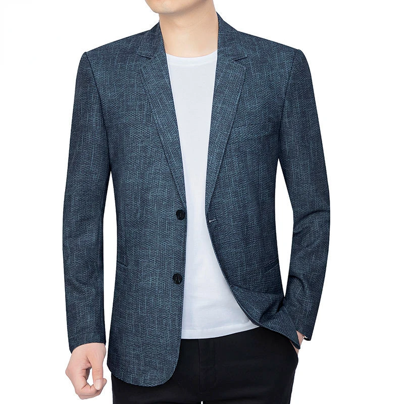 

2022 New Arrival Men Solid Color Blazer Jacket Male Slim Fit Casual Suit Overcoat Men's Fashion Long Sleeve Tops Clothing H91