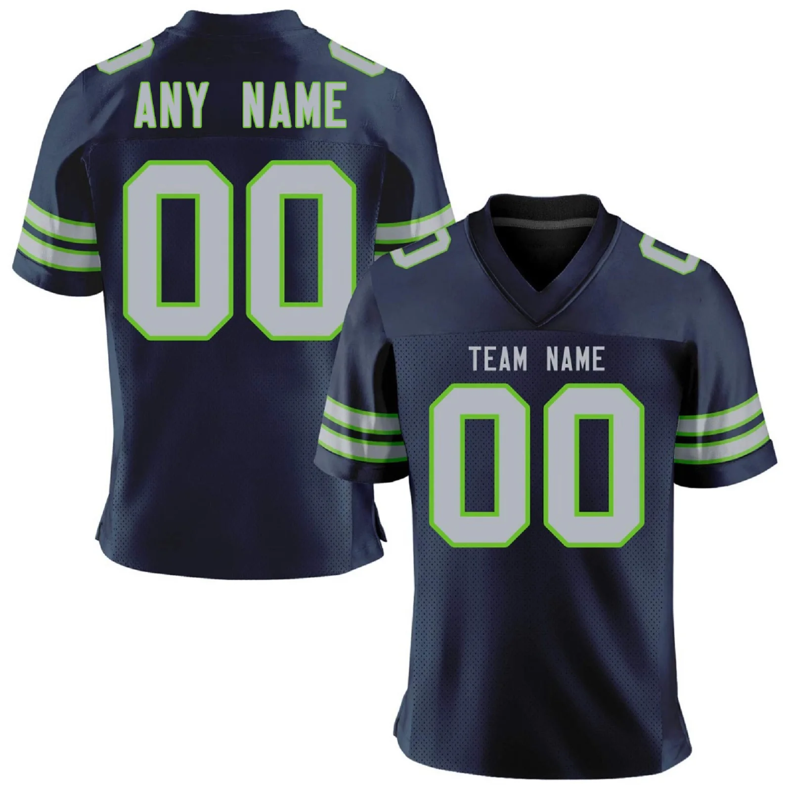 thumbnail image 1 of Camiseta de fútbol americano personalizada de los Seattle Seahawks, camiseta de entrenamiento con nombre y número del equipo, para hombres, mujeres y jóvenes, para fanáticos, 1 of 4