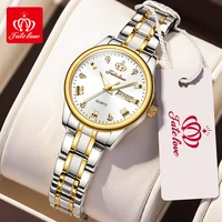 Fatelove 819 Steel Belt Dual Calendar WOMEN'S Quartz Watch 1