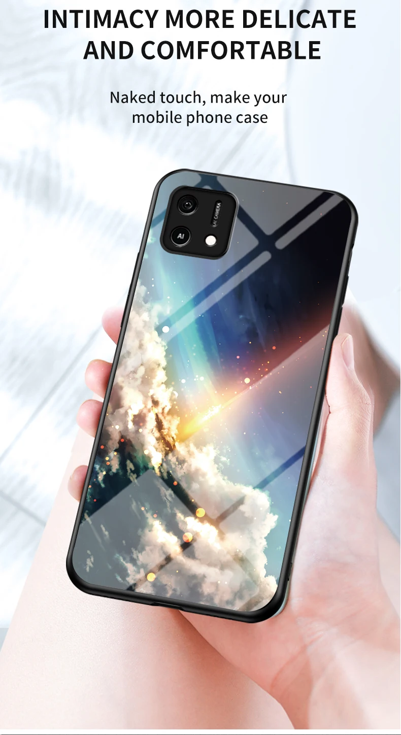 Custodia telefono in vetro temperato a specchio per oppo_voghion.com