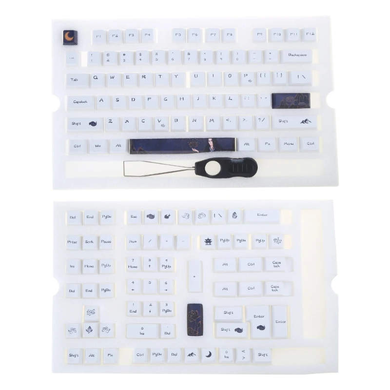 

108 Keys PBT Dye Sub Keycaps for MX Switches Cherry Mechanical Keyboard