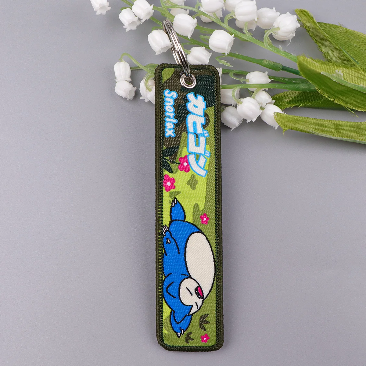 Embroidery Key Fobs Anime Game Keychain For Motorcycles Cars Key Ring Holder Pendant Tags Chaveiro Jewelry