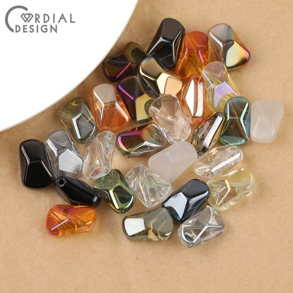 Cordial Design 10*16MM 200pcs Hand Made/DIY Glass Bead/Beads Making/Aurora Effect/Irregular Shape/Jewelry Findings & Components - cordial