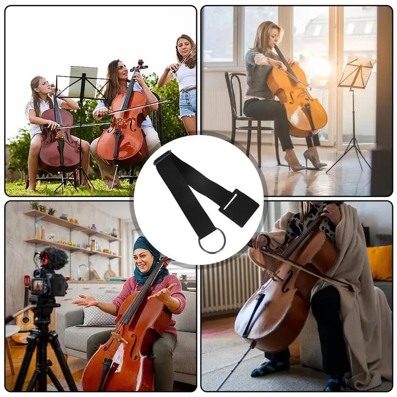 Musical Instrument Stopper Endpin Instrument Stopper Cello Adjustable Stop Strap Thick Pad Antiskid Device O-Ring Non-Slip Floor