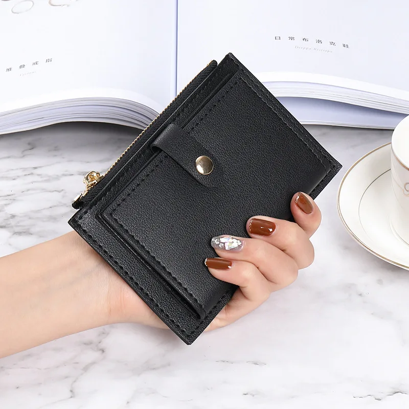 New Fashion Women's Wallet Short  Female Coin Purse with Zipper PU Leather Card Holder Cover Small Ladies Mini Clutch For Girl