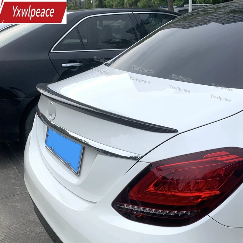 

For Mercedes W205 C205 C-class C250 C300 C350 2014-2020 4Door ABS Plastic amg Style Rear Trunk Spoiler