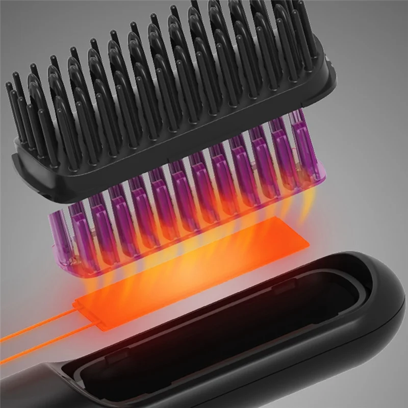 A005-Rechargeable Hair Straightener Negative Hair Straightener Curly Dual-Purpose Electric Curling Comb