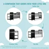 3-in-1 Full-Size Crib and Changing Table Combo in Black,Non-Toxic Finishes, 4