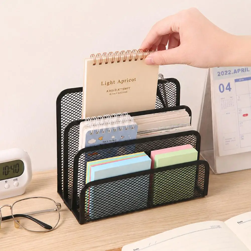 Compact Metal Mesh Desk Organizer