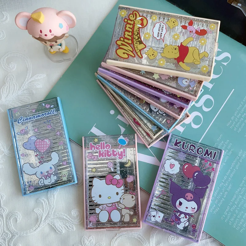 

Hellokitty Kuromi Melody Pocket Size Mirror with Hair Comb Cartoon Mini Makeup Mirror for Travel Gift for Girls Women Kids