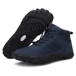 Premium Winter Ankle Boots with Warm Fur Lining - Non - Slip Outdoor Casual Sneakers - 45 (A108 dark bule)