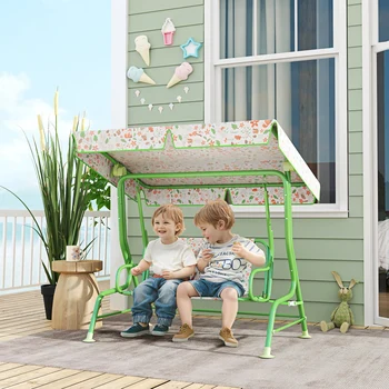 Kids Outdoor Swing Chair with Canopy 1