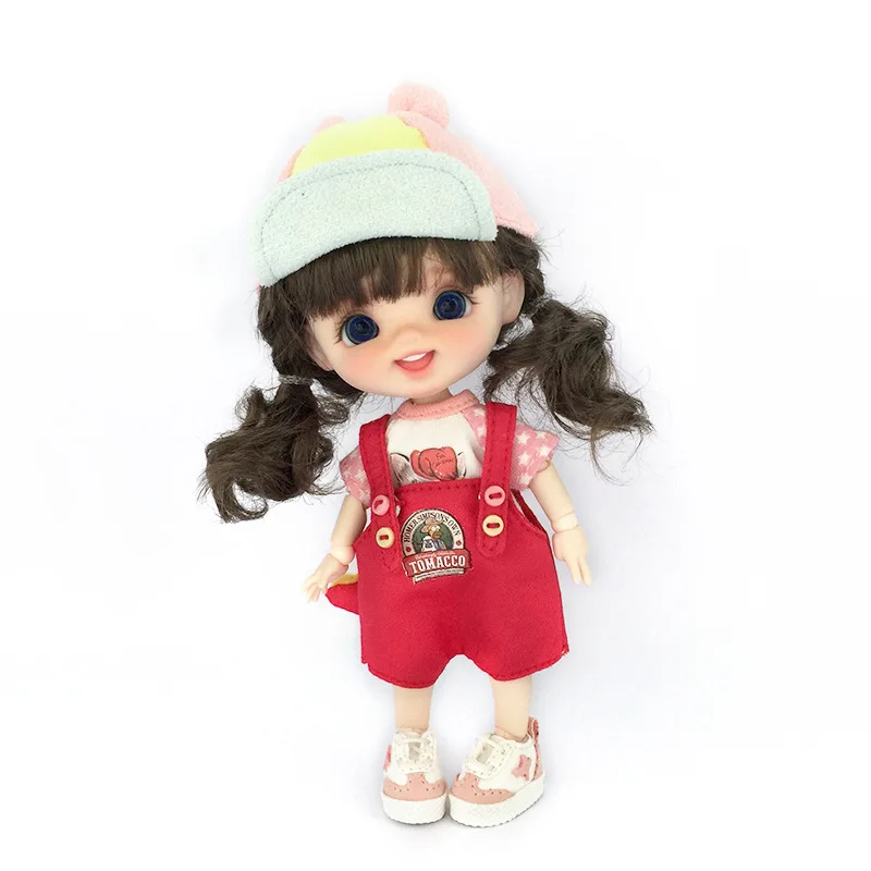 Ob11 Doll Monster Clothes Hat Overalls Dolls Short-Sleeved T-Shirt Doll Dinosaur Suit Accessories For Obitsu11, Ymy, Pd9 1/12bjd 3