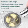 EHEH High Pressure Shower Heads 360 Degrees Rotating  Handheld Turbo Fan Shower Turbocharged Propeller Shower 5