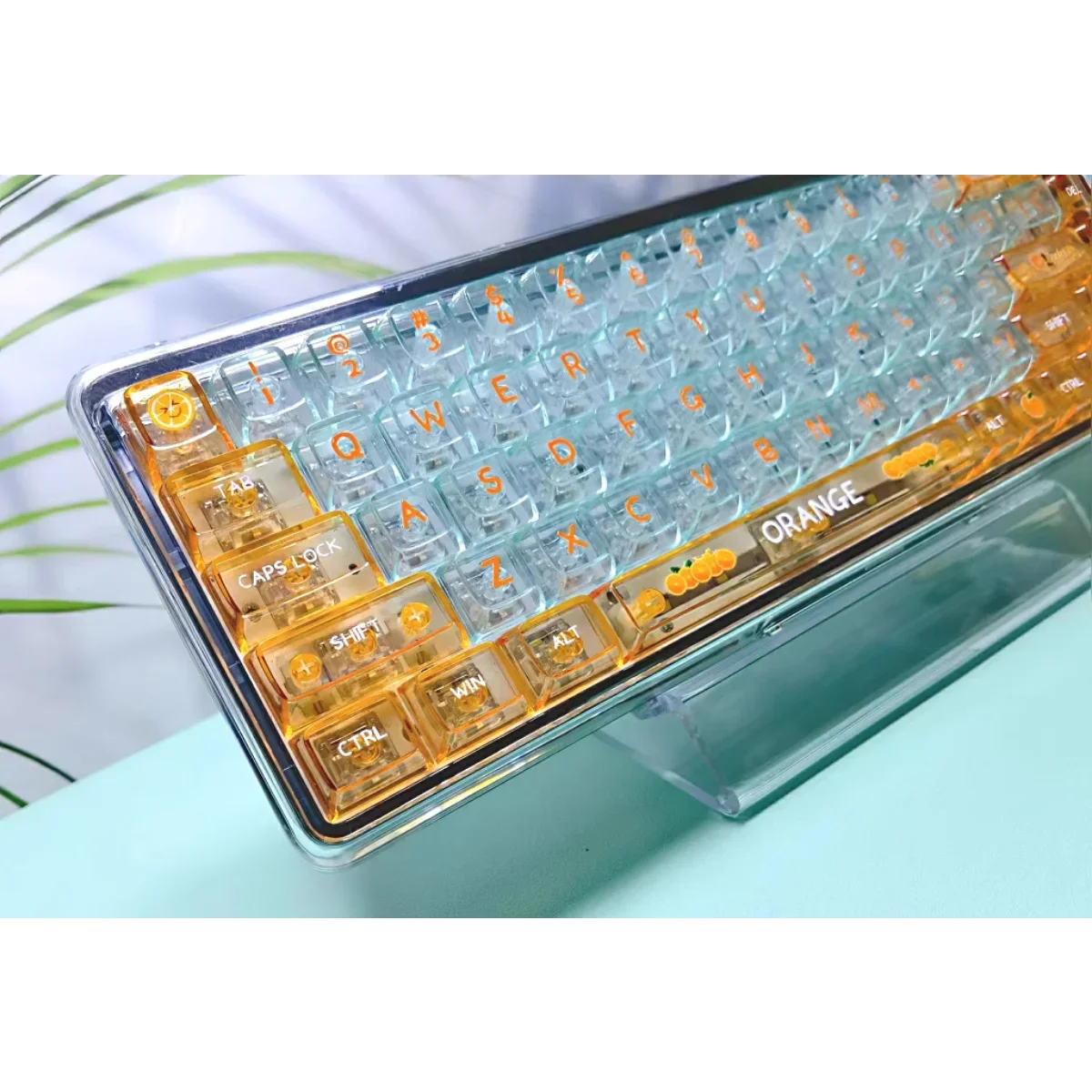 

Mixed Colors Fresh Transparent Keycaps 132 Keys PC Material CBSA Height Adaptable Mechanical Keyboards