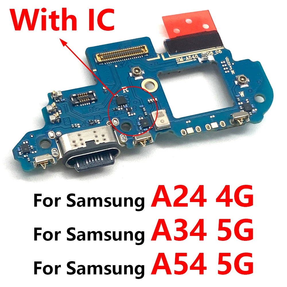 

New USB Charger Charging Port Board Micro Dock Main Flex Cable Connector Parts For Samsung A34 A346B A54 5G A546B A24 4G A245F