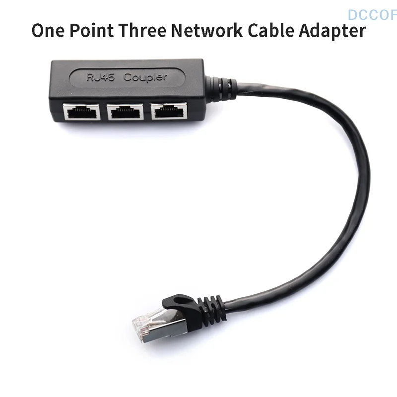 

Разветвитель RJ45 для локальной сети Ethernet, соединитель RJ45, разветвитель, Кабель-адаптер для сетевого удлинителя ПК, кабель 1 штекер-3 гнезда