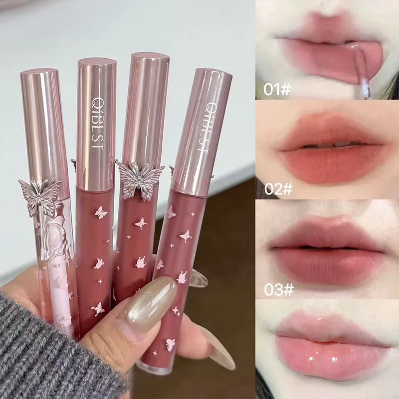 مجموعة مكياج الشفاه الجديدة ذات اللون الناعم على ش...